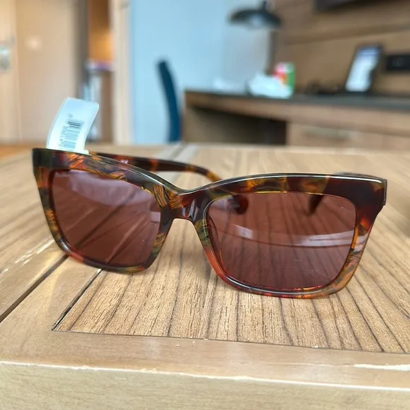 MaxMara 55mm Rectangular Logo4 Sunglasses